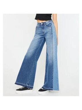 101 | KanCan Wide Leg Jeans Medium Wash Women’s Denim Pants High Rise